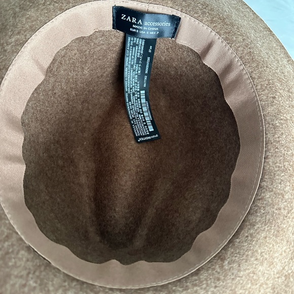 Zara 100% Wool Felt Hat - Brown - Picture 3 of 4
